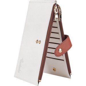 Womens Wallet RFID Blocking Bifold Multi Card Case Wallet with Zipper Pocket